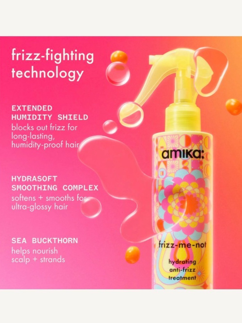 Amika Frizz-Me-Not Hydrating Hair Anti-Frizz Treatment 6.7 oz - Picture 8 of 8